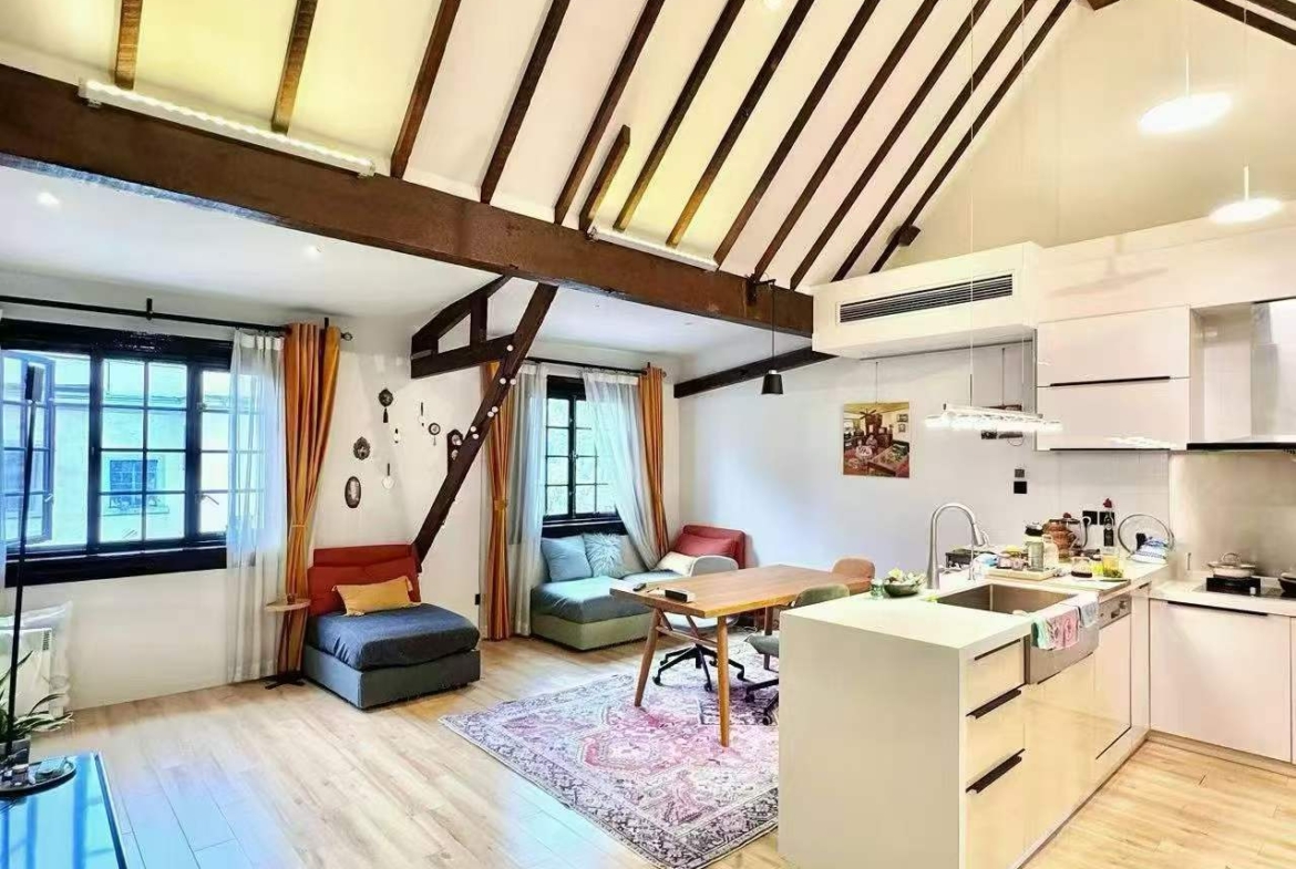 Yuyuan Road Garden Lane House | 3rd Floor Private Unit | 130 sqm 3-Bed | 5m Ceiling + Terrace
