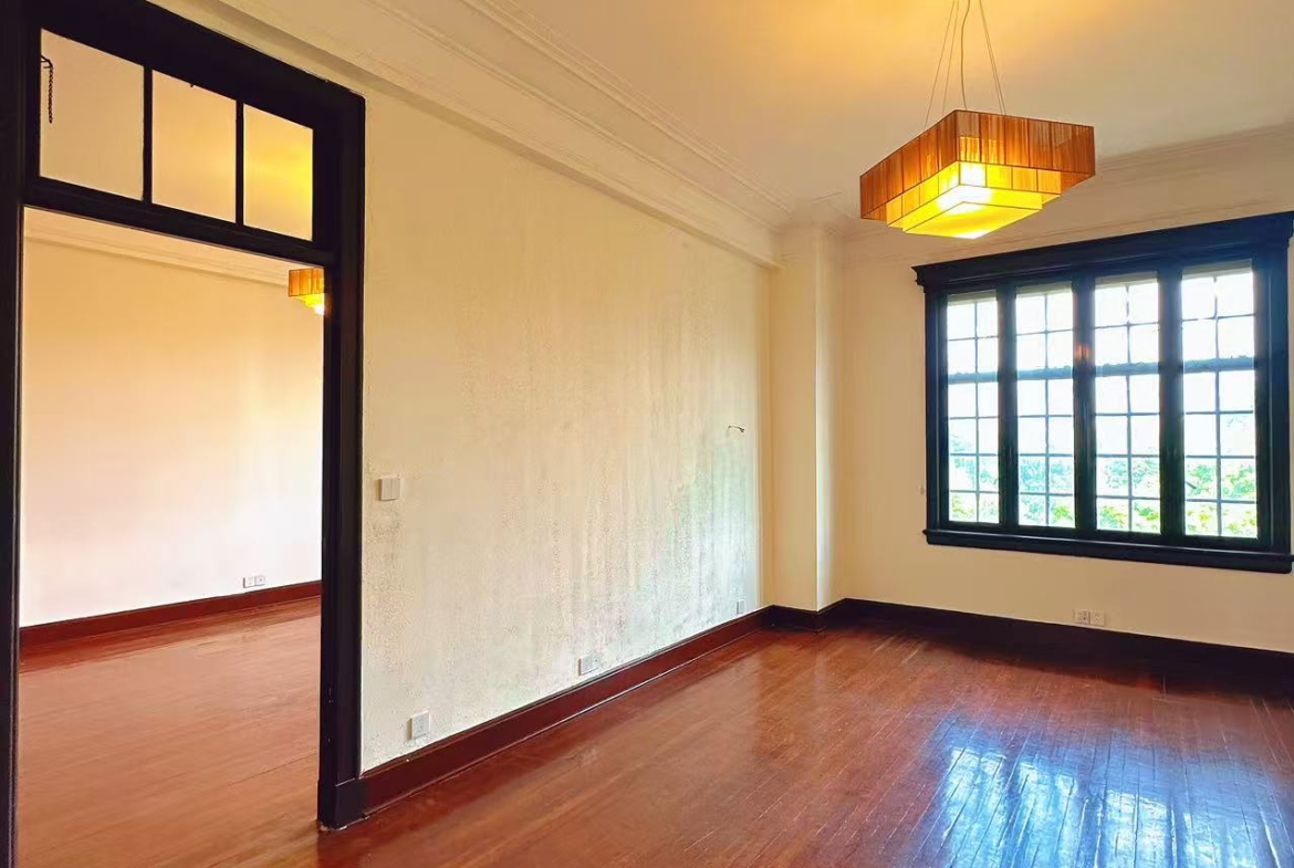 Live in the legendary Wukang Building (Normandy Apartments). 180 sqm 3-bed, 2-bath in a 1924 László Hudec masterpiece. Unfurnished. Rare vacancy. 36,000 RMB/month.
