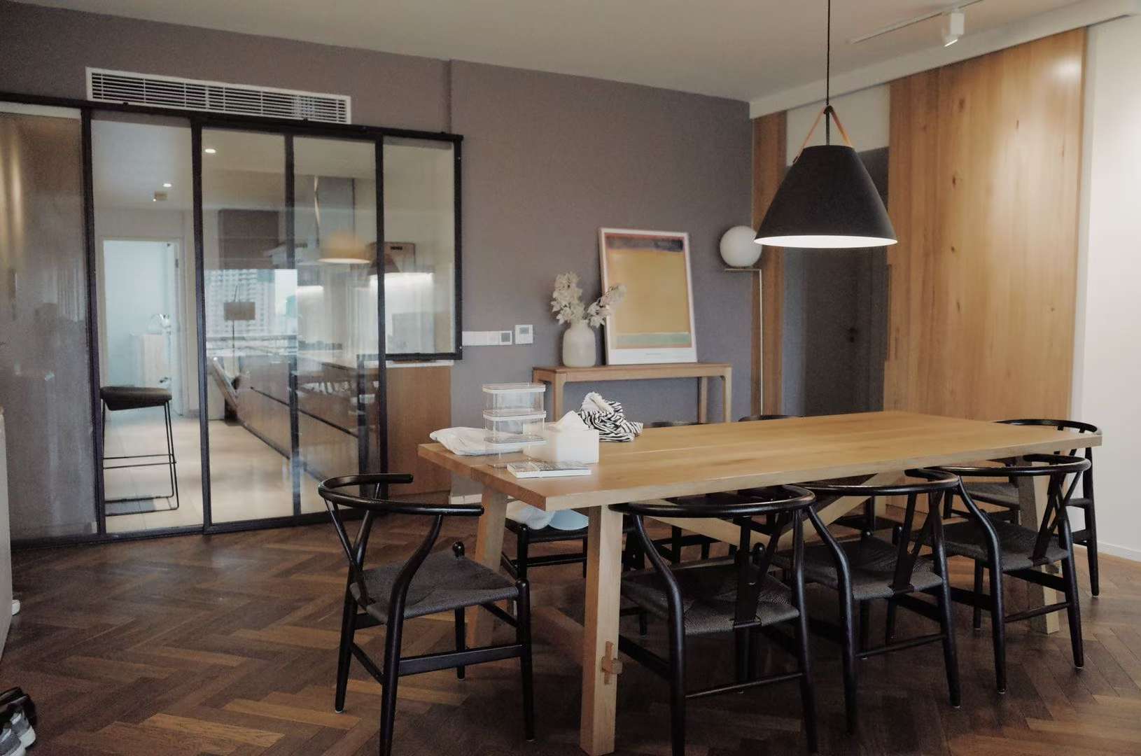 kingsville-anfu-road-ffc-238sqm-3-bed-3-bath-maids-room-wall-heating-shanghai-rentals (6) High-floor 3-bed unit at Kingsville on Anfu Road. 238 sqm, maid's room, 3 baths, central AC, wall heating, 40% greenery. 48,000 RMB/month