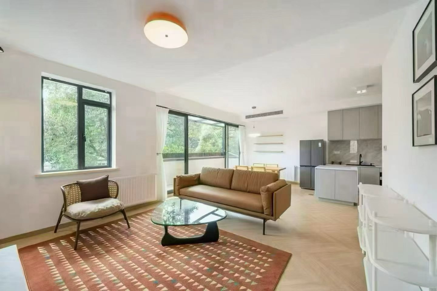 huaihai-road-lane-house-2-bed-2-bath-wall-heating-prime-ffc-shanghai-rentals (2) 2-bed, 3-bath ground floor duplex at Shangfang Garden on Huaihai Road. Luxury renovation, wall heating, central AC, dishwasher, smart toilet. 27,800 RMB/month.
