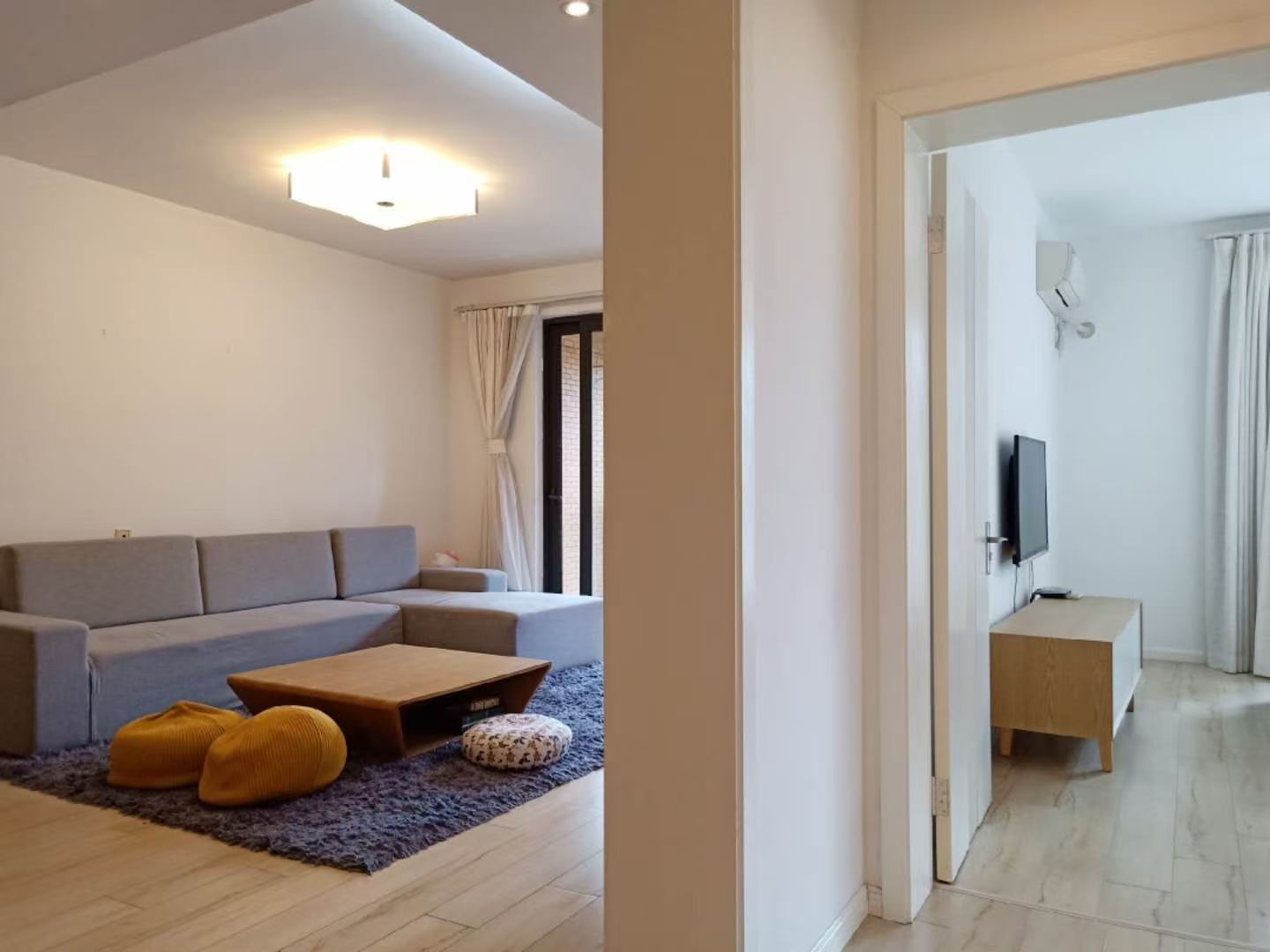 territory-shanghai-apartment-for rent-2-bed-1-bath-jingan-shanghai-rentals (1) 2-bed, 2-living, 1-bath unit at Territory Shanghai. 118 sqm, south-facing balcony, central Jing'an location near Nanjing West Road. 19,000 RMB/month.