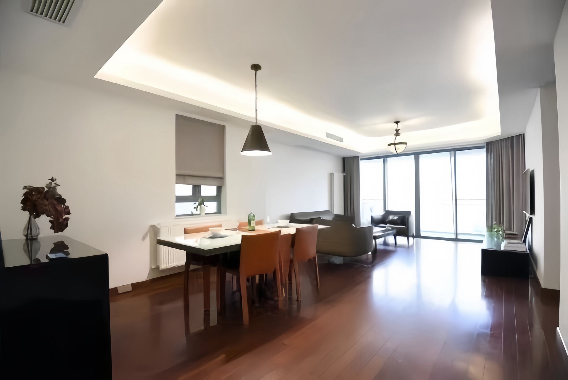 central-residences-huashan-road-ffc-3-bed-2-bath-wall-heating-clubhouse (3) 3-bed, 2-bath unit at Central Residences on Huashan Road. Owner renovation, SMEG kitchen, water underfloor heating, imported furniture. 30,000 RMB/month.
